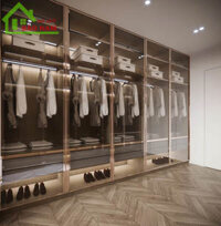 Tủ Quần Áo Cánh Nhôm Kính