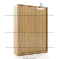 Tủ Quần Áo Cửa Lùa 1m2 X 2m Thiết Kế Thanh Lịch Gỗ Mdf Phủ Melamine TQA05