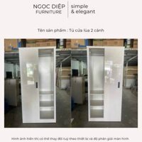 Tủ quần áo CỬA LÙA nhựa Ngọc Diệp 2 CÁNH cao 180cm - Lùa 2C180 - Dễ lắp ráp - Khách tự lắp ráp