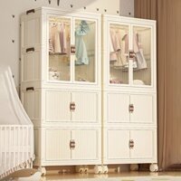 Tủ Quần Áo Dành Cho Bé, Tủ Gấp Gọn Có Bánh Xe Di Chuyển, Tiện Lợi.