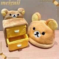 Tủ quần áo gấu thư giãn MEIGUII Rilakkuma, Lưu trữ văn phòng phẩm vui nhộn Kawaii, Lưu trữ máy tính để bàn sang trọng hoạt hình 2025