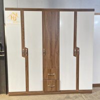 Tủ Quần Áo Gỗ 5 Cánh Có Hộc Tiện Lợi