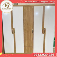 Tủ Quần Áo Gỗ 5 Cánh Có Hộc Tiện Lợi, Tủ áo gỗ công nghiệp 5 cửa mở đóng mới tại xưởng không qua trung gian