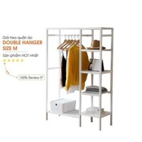 Tủ quần áo gỗ cao su sơn trắng 97x35x150 cm