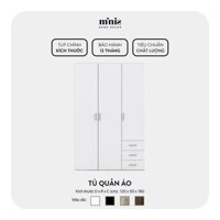 Tủ Quần Áo Gỗ Công Nghiệp 3 Cánh 3 Hộc Kéo