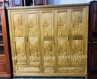 Tủ Quần Áo Gỗ Dổi 5 Cánh - 2m30