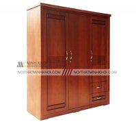 Tủ Quần Áo Gỗ MDF Vàng Xoan Đào 1m6 - TA062