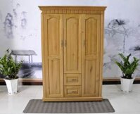 Tủ Quần Áo Gỗ Sồi Mỹ Trơn Đẹp TASM002