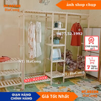 Tủ Quần Áo Gỗ Thông, Kệ Tủ Treo Quần Áo Gỗ Thông Đa Năng