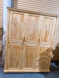 Tủ quần áo gỗ thông - TQAGT 007