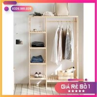 TỦ QUẦN ÁO GỖ THÔNG/ Tủ quần áo hai ngăn [Ảnh Thật Tự Chụp]