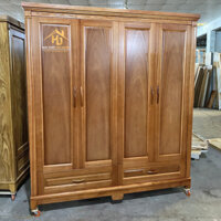 Tủ Quần Áo Gỗ Tự Nhiên 4 Cánh Cao Cấp