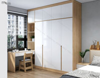 Tủ quần áo kết hợp bàn học đẹp TQA-152