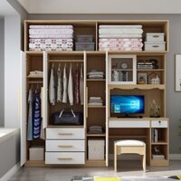Tủ Quần Áo Kết Hợp Bàn Học Hiện Đại - Tqa32