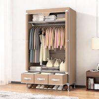 Tủ quần áo lắp ráp đơn giản, tủ vải gia đình, tủ lưu trữ cho phòng ngủ, ký túc xá, tủ vải bền chắc