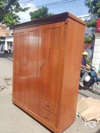 TỦ QUẦN ÁO MDF MÀU VÀNG 1M6X2M