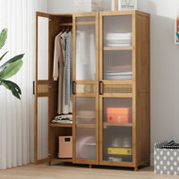 Tủ Quần Áo Nhà Phòng Ngủ Đơn Giản Cho Thuê Nhà Bền Gỗ Chắc Chắn Kệ Lắp Ráp Tủ Quần Áo Tủ Nanzhu Ký Túc Xá