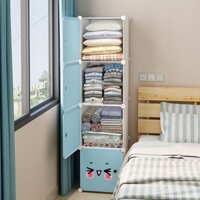 Tủ quần áo nhỏ đơn giản cho thuê phòng hộ gia đình phòng ngủ tập thể nội thất phòng ngủ net màu đỏ lưu trữ lắp ráp tủ qu