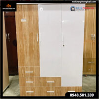 Tủ quần áo nhựa 3 cánh 6 ngăn kéo 1m2x1m8 có sẵn