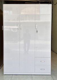 Tủ quần áo nhựa chất lượng 3 cánh mẫu mới HLN Juno Sofa 1m2 x 1m8 nhiều màu chọn lựa - Màu Trắng