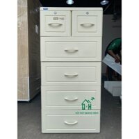 TỦ QUẦN ÁO NHỰA DUY TÂN 5 TẦNG 6 NGĂN MÀU TRẮNG GỖ - GIAO HÀNG HỎA TỐC TRONG NGÀY