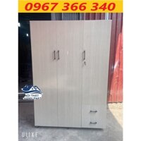 Tủ quần áo nhựa người lớn-Tủ quần áo trẻ em 3 cánh vân gỗ hàng đẹp chắc chắn giao hoả tốc