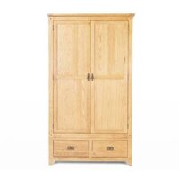 Tủ Quần Áo Rustic 2 Cánh Gỗ Sồi IBIE 1m2