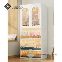 Tủ Quần Áo Trẻ Em Ye Ya Miễn Phí Lắp Đặt Tủ Lưu Trữ Trẻ Em Quần Áo Trẻ Em Tủ Khóa Nhựa Có Thể Gập Lại Đơn Giản