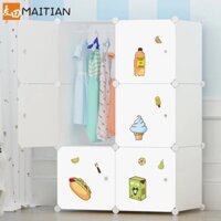 TỦ QUẦN ÁO_ TỦ NHỰA GHÉP 6 Ô. Tặng 1 treo đồ