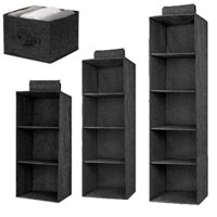 Tủ quần áo tủ quần áo treo vải lanh với ngăn kéo nhiều lớp