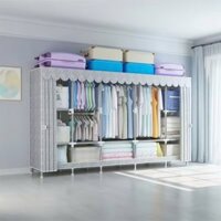 Tủ Quần Áo Tủ Vải Kệ Treo Quần Áo ,Tủ Vải Khung Thép 5 Buồng Cao Cấp Bảo Hành 12 Tháng Đựng Quần Áo Vải Khung Thép