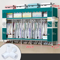 Tủ Quần Áo ,Tủ Vải , Kệ Treo Quần Áo Tủ Vải Khung Thép Titan Chốt Nhựa Bảo Hành 12 Tháng Tủ Treo Quần Áo Vải khung Thép