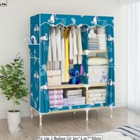 Tủ quần áo Tủ Vải Khung Gỗ Cao Cấp 2 Buồng Tủ quần áo cho bé sản phẩm bền có tuổi thọ cao mà vẫn đạt độ thẩm mỹ