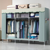 Tủ quần áo Tủ Vải Khung thép titan inox cao cấp, tủ đựng quần áo vải đựng quần áo chốt nhựa ABS