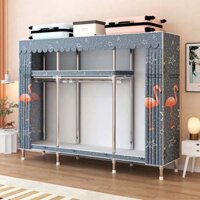 Tủ quần áo Tủ Vải Khung thép titan inox cao cấp, tủ đựng quần áo vải đựng quần áo Tủ treo quần cỡ lớn tuvaicaocap