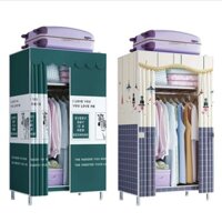 Tủ Quần Áo Vải, Tủ Vải Khung Thép Titan Cao Cấp 1 Buồng 80cm Chốt Kim Loại Tuổi Thọ 8-10 Năm Bảo Hành 12 Tháng