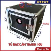 Tủ Rack Âm Thanh 10U Dày Dặn 4 Bánh Xe - Có Cánh Cửa - Quạt Làm Mát, Tủ Máy Âm Thanh Chuyên Nghiệp Cao Cấp - H2Pro Tech
