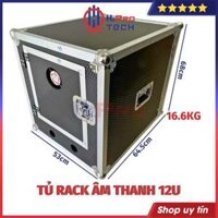 Tủ Rack Âm Thanh 12U Dày Dặn 4 Bánh Xe - Có Cánh Cửa - Quạt Làm Mát, Tủ Máy Âm Thanh Chuyên Nghiệp Cao Cấp - H2Pro Tech