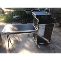 Tủ rack âm thanh sự kiện di động 16U có bàn Mixer và chân