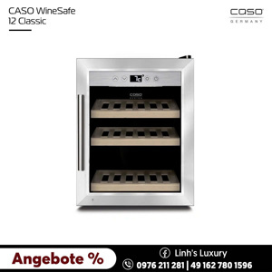 Tủ rượu Caso WineSafe 12 black