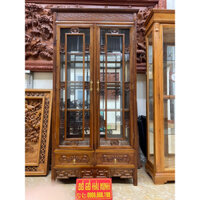 Tủ Rượu , Tủ Bày Đồ Gỗ Gụ Lào kt 197x 100x 40cm