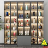 Tủ rượu, tủ trang tri, tủ trưng bày gỗ MDF cánh kính TRK507A ( Tủ không đèn) - NỘI THẤT LẮP RÁP VIENDONGADV