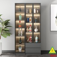 Tủ rượu, tủ trang tri, tủ trưng bày gỗ MDF cánh kính TRK507B ( Tủ không đèn) - NỘI THẤT LẮP RÁP VIENDONGADV