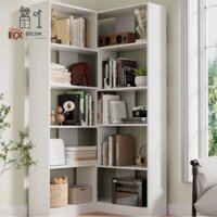 Tủ sách 5 tầng, kệ góc trưng bày thiết kế đa năng nhiều ngăn chứa Mocdecorhome 165cm x 93.7cm