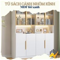 TỦ SÁCH CÁNH KÍNH KHUNG NHÔM MDF LÕI XANH – LỰA CHỌN LÝ TƯỞNG CHO KHÔNG GIAN HIỆN ĐẠI