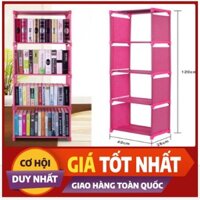 Tủ sách nhựa 4 tầng chắc chắn, bền, đẹp (HÀNG LOẠI 1)