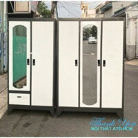 Tủ sắt 2 cánh đựng quần áo có khóa giá rẻ- tủ nhôm kính đựng đồ gia đình tphcm bình dương đồng nai giao trong ngày