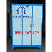 Tủ sắt 3 cánh sơn dầu không gương đặt màu theo yêu cầu