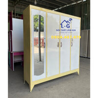 Tủ sắt 4 cánh 1m8x1m6 kem giá rẻ giao nhanh trong ngày