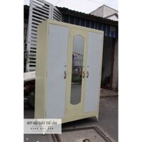 Tủ sắt áo quần 3 cánh lớn sơn dầu lớn 1m2x1m8 sâu 45 cm free ship hcm